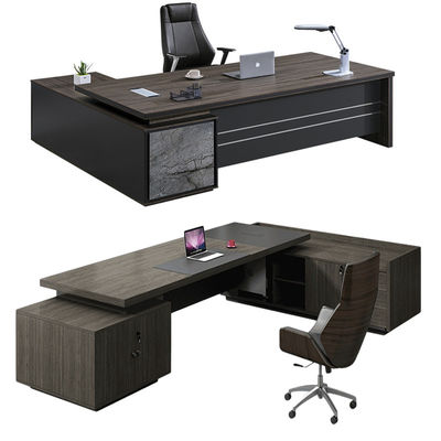 Tavolo da ufficio grande con mobili commerciali PANEL Stile legno e L