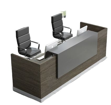 Contsolo di ufficio di lusso di legno per la reception aziendale e il salone di bellezza