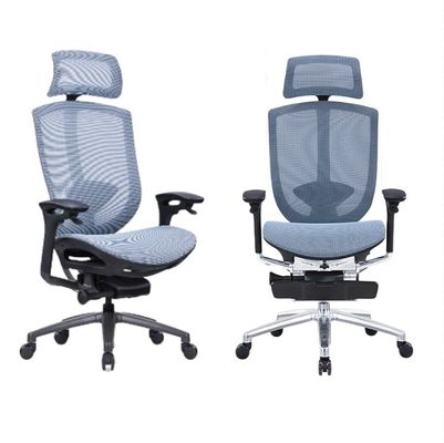 Sedia da ufficio ergonomica a schiena a maglia con telaio in alluminio e sedile comodo