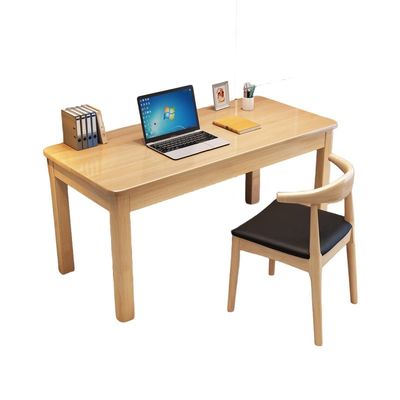 Melamina in legno massello scrivania per ufficio per computer per studio a casa e combinazione di sedia da letto