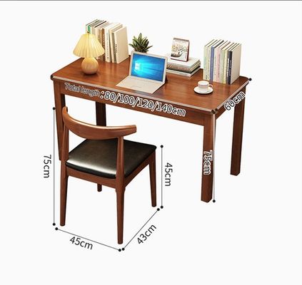 Melamina in legno massello scrivania per ufficio per computer per studio a casa e combinazione di sedia da letto