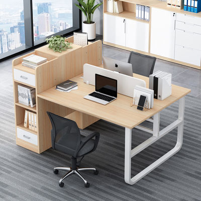 2 posti mobili da ufficio personale tavolo postazione di lavoro modulare con cassetto in stile moderno