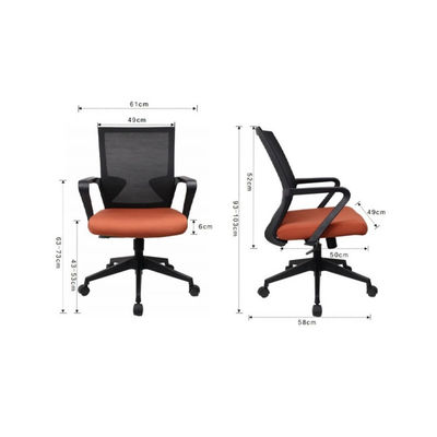 Sedia da ufficio a maglia moderna a prezzi accessibili con design a schiena semplice ergonomico