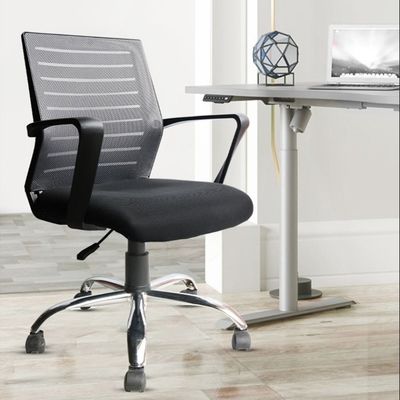 Sedile da conferenza per allenamento a maglia traspirante con funzione di sollevamento e schienale ergonomico