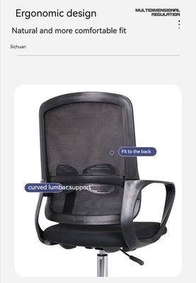Poltrona da ufficio in rete a telaio bianco di design moderno per studenti e dipendenti sdraiati