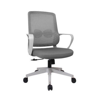 Poltrona da ufficio in rete a telaio bianco di design moderno per studenti e dipendenti sdraiati