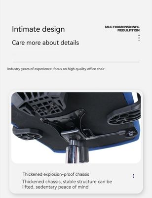 Modern Design High Back Office Chair con funzione girevole e cuscino blu OEM ODM