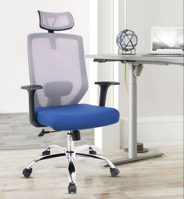 Modern Design High Back Office Chair con funzione girevole e cuscino blu OEM ODM
