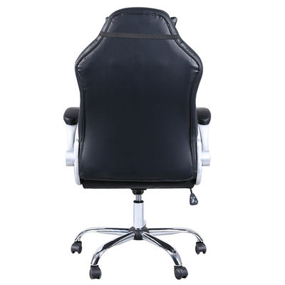 Sedile da gioco confortevole e moderno con poggiatesta e supporto lombare per adulti bianco