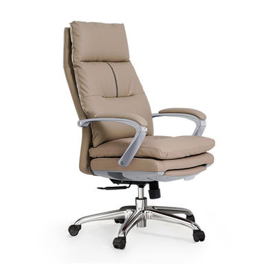 Sedile da ufficio in pelle originale con poggiapiedi regolabile in altezza e design moderno