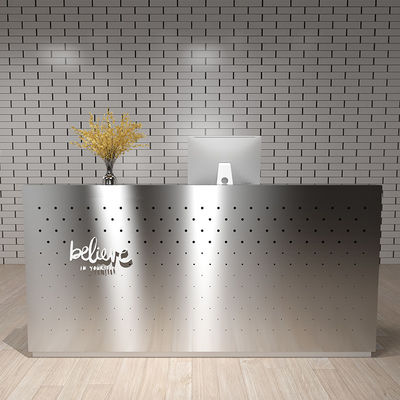 Tavolo della reception OEM con cassetti e armadi realizzati in cartone di melamina MDF/MFC E1