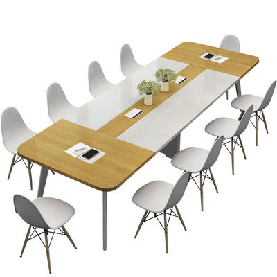 Tavola lunga moderna e semplice in stile legno PANEL Tavola di conferenze per studi di formazione aziendale