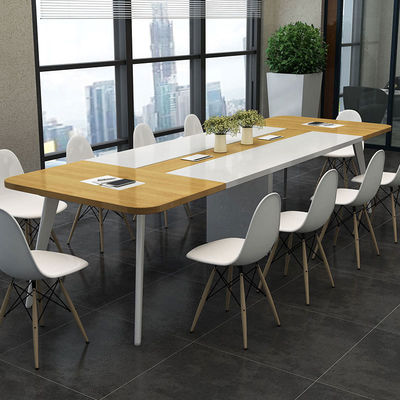 Tavola lunga moderna e semplice in stile legno PANEL Tavola di conferenze per studi di formazione aziendale