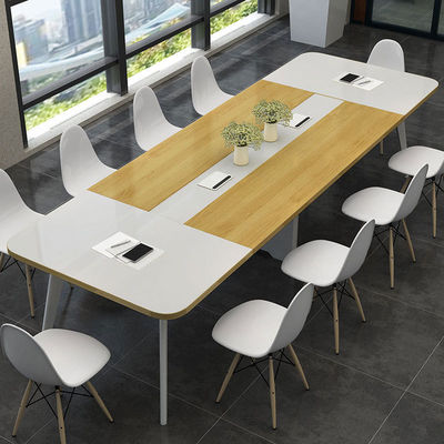 Tavola lunga moderna e semplice in stile legno PANEL Tavola di conferenze per studi di formazione aziendale