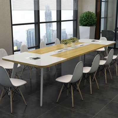 Tavola lunga moderna e semplice in stile legno PANEL Tavola di conferenze per studi di formazione aziendale