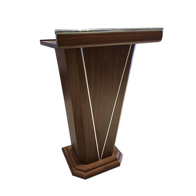 Elegante lettone in legno massello per la sala conferenze Tavolo da podio Conferenza semplice e moderna