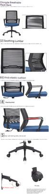 Sedia girante per compiti ergonomici a maglia Sedia da ufficio con durabilità e porosità