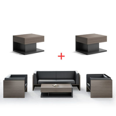 Sezione mobili per ufficio di lusso 1 2 3 posti Set in pelle di mucca di design in legno