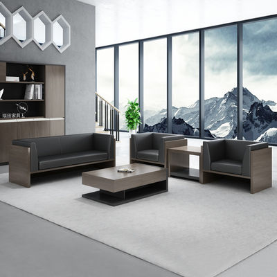 Sezione mobili per ufficio di lusso 1 2 3 posti Set in pelle di mucca di design in legno