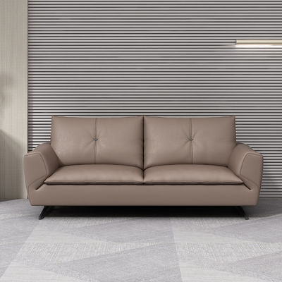 Set di divani sezionali in pelle grigia per divani modulari per mobili da ufficio scolastici