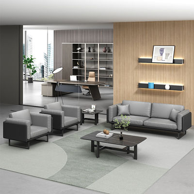Divano leggero di lusso italiano in pelle moderna tavolo da caffè set per ufficio divano sezionale