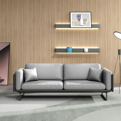 Divano leggero di lusso italiano in pelle moderna tavolo da caffè set per ufficio divano sezionale