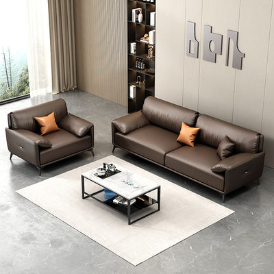 Sala conferenze ufficio Divano sezionale Set 1 1 2 con tavolo da tè in cuoio di design italiano