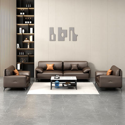 Sala conferenze ufficio Divano sezionale Set 1 1 2 con tavolo da tè in cuoio di design italiano
