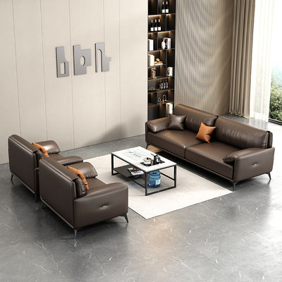 Sala conferenze ufficio Divano sezionale Set 1 1 2 con tavolo da tè in cuoio di design italiano