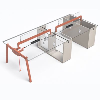 Tavola e poltrona combinate per ufficio personale Disegno moderno per sei persone in ufficio commerciale