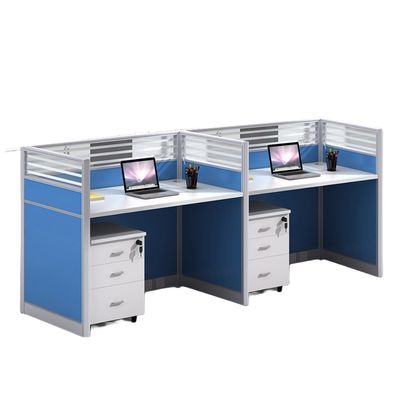 Mobili da ufficio modulari e personalizzabili Stazione di lavoro a schermo per 4 persone con spazio da scrivania