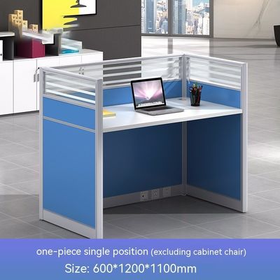 Mobili da ufficio modulari e personalizzabili Stazione di lavoro a schermo per 4 persone con spazio da scrivania