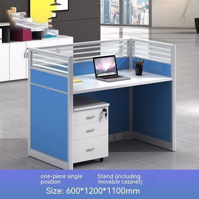Mobili da ufficio modulari e personalizzabili Stazione di lavoro a schermo per 4 persone con spazio da scrivania