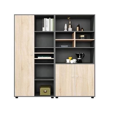 Archivio dati libreria di combinazione di file in legno per ufficio in stile design semplice