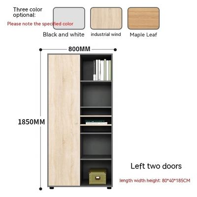 Archivio dati libreria di combinazione di file in legno per ufficio in stile design semplice