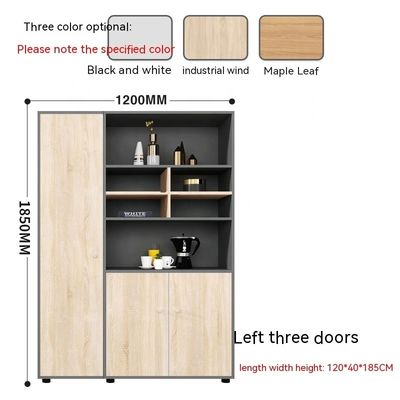 Archivio dati libreria di combinazione di file in legno per ufficio in stile design semplice