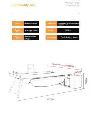 Mall Light Luxury Baking Lacca Boss Presidente Tavolo Ufficio Arredamento Ufficio