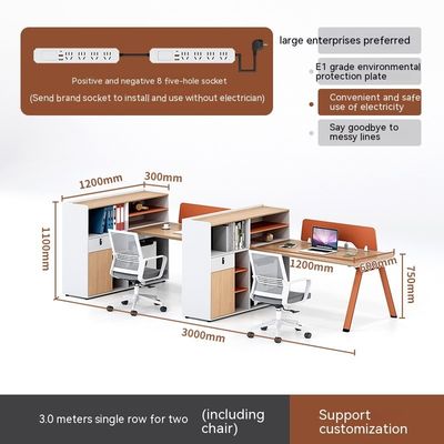 Semplice personale moderno sedile lavoro tavolo ufficio 6 quattro quattro persone ufficio stile scrivania modernità