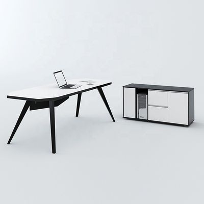 Modern Single Person Office Desk and Chair Arredamento elegante per lo spazio di lavoro del manager