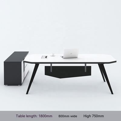 Modern Single Person Office Desk and Chair Arredamento elegante per lo spazio di lavoro del manager