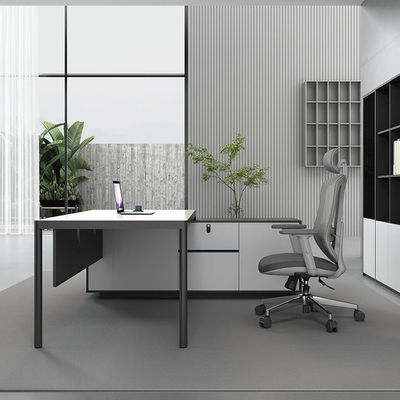 Moderno in forma di L PANEL Legno mobili ufficio amministrativo scrivania e sedia per il capo CEO