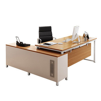 Moderno stile semplice MDF Materiale L Forma capo Amministratore Delegato ufficio scrivania esecutiva scrivania con armadio