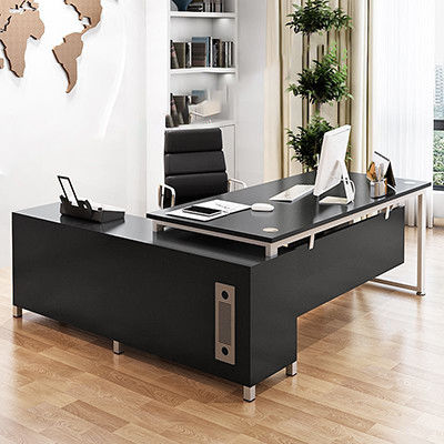 Moderno stile semplice MDF Materiale L Forma capo Amministratore Delegato ufficio scrivania esecutiva scrivania con armadio