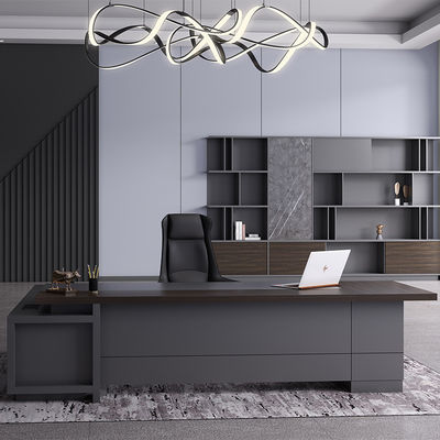 Modern Office Desk Boss Desk End Computer Desk a forma di L con 50 mm di spessore
