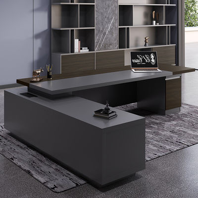 Modern Office Desk Boss Desk End Computer Desk a forma di L con 50 mm di spessore