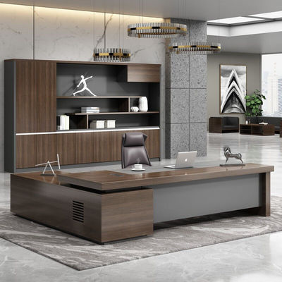 Colori personalizzati L' ufficio di lusso in legno a forma di L