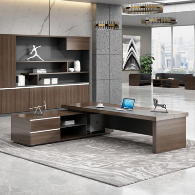 Colori personalizzati L' ufficio di lusso in legno a forma di L