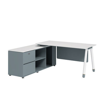 Modern L-shaped Executive Desk Tavolo da ufficio in legno per il CEO Manager in colori personalizzati