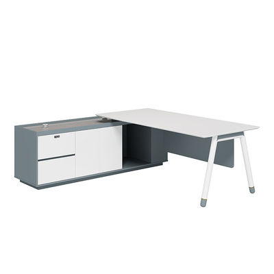 Modern L-shaped Executive Desk Tavolo da ufficio in legno per il CEO Manager in colori personalizzati
