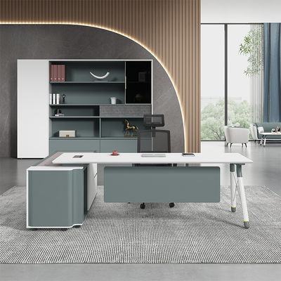 Modern L-shaped Executive Desk Tavolo da ufficio in legno per il CEO Manager in colori personalizzati